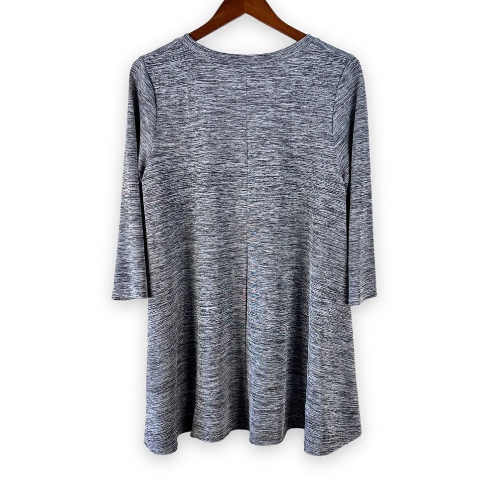 Jaipur high-low heather black stretch top size L - Picture 2 of 7